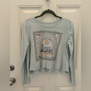 WRANGLER WOMEN'S COWBOYS DESERT LONG SLEEVE GRAPHIC TEE Size Small